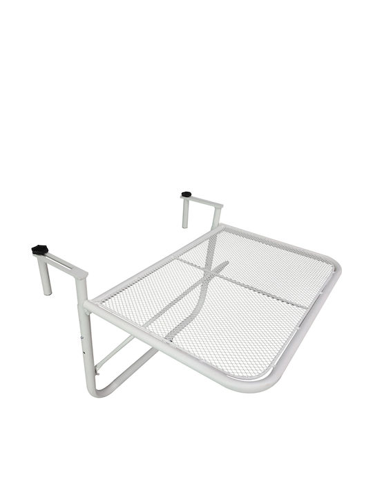 Tisch für kleine Außenbereiche Stabil Weiß 60x56.5x45cm