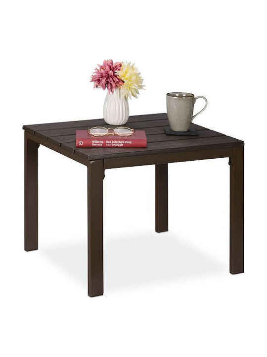 Tisch für kleine Außenbereiche Stabil Braun 52x48x39cm
