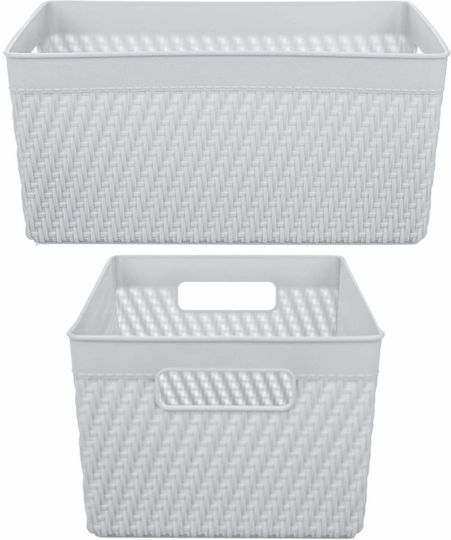 Kadax Coș De Depozitare Din Plastic Gri 16.5x25cm
