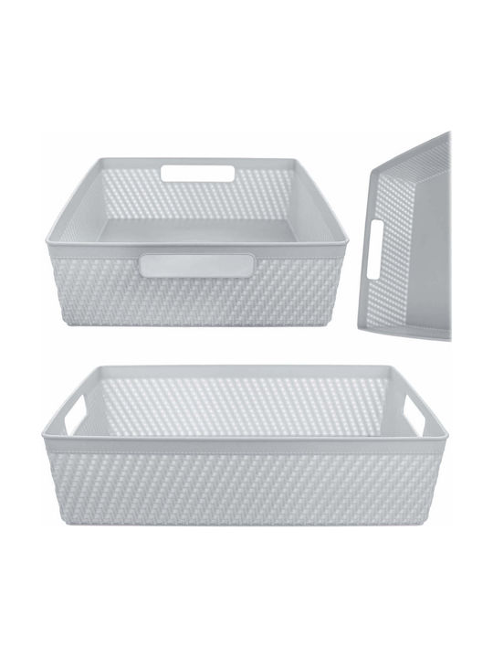 Kadax Plastic Gray Storage Basket 33x26cm