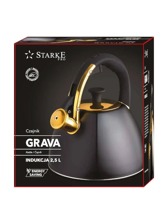 Starke Pro Βραστήρας Ανοξείδωτος Μαύρη 2500ml