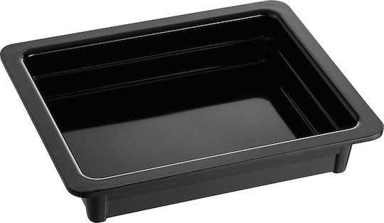 Gastronorm Melamine Pan GN 1/2-65mm 26.5x32.5 Cm 6.5 Cm Black No 3029 Formel