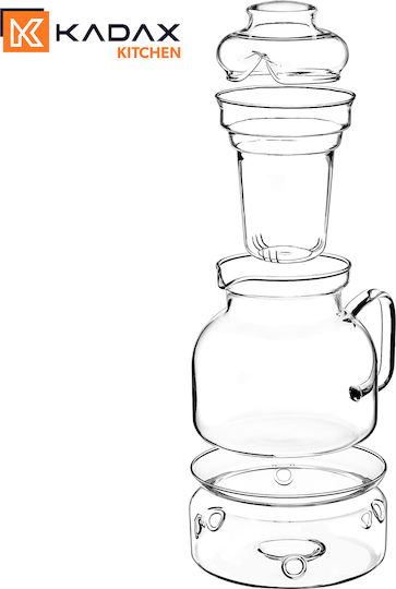 Kadax Τσαγιέρα με Φίλτρο Γυάλινη 1500ml