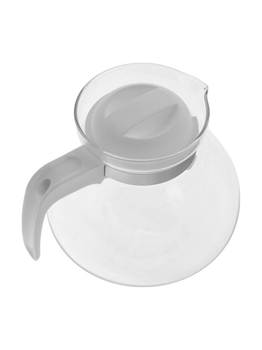 Kadax Ceainic Din Sticlă Alb 1700ml