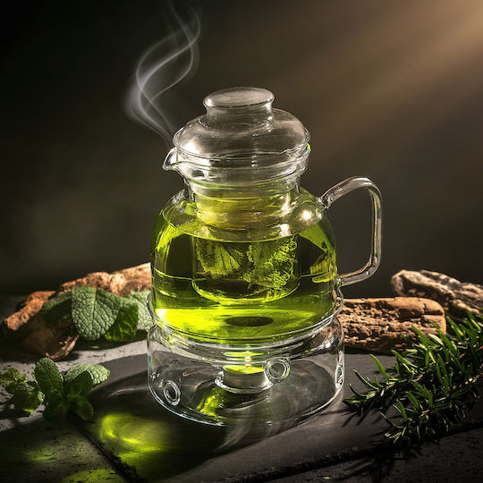 Kadax Teapot with Filter Glass Transparent 1500ml