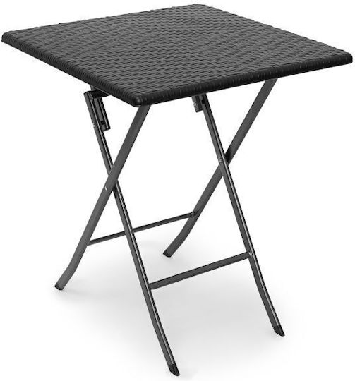 Τραπέζι Πτυσσόμενο 61.5x61.5x74 Black Τραπέζι Πτυσσόμενο 61.5x61.5x74 Black