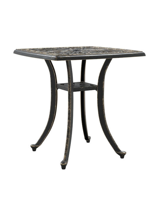 Tisch für kleine Außenbereiche Stabil Bronze 53x53x53cm