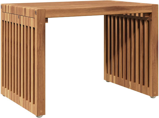 Garten- und Terrassentisch für Kleine Außenbereiche aus Teak Braune 50x32.5x35cm