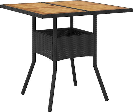 Τραπέζι 80x80x75 Μαύρο
