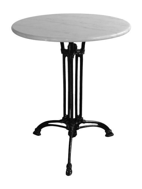 Tisch für kleine Außenbereiche Stabil Bastile White-black Shade 70x70x71.8cm