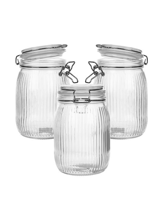Glass Container Lid 950 Ml 3 Pcs