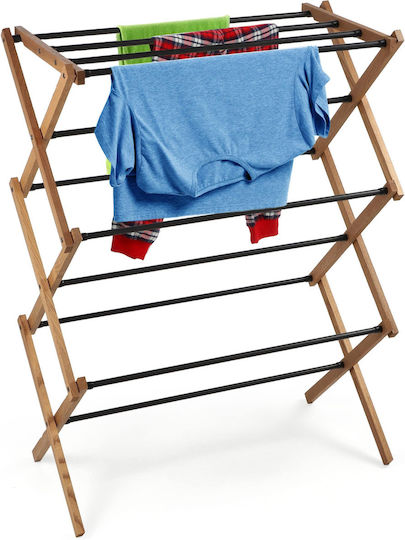 Kadax Folding Floor Wooden Clothes Drying Rack