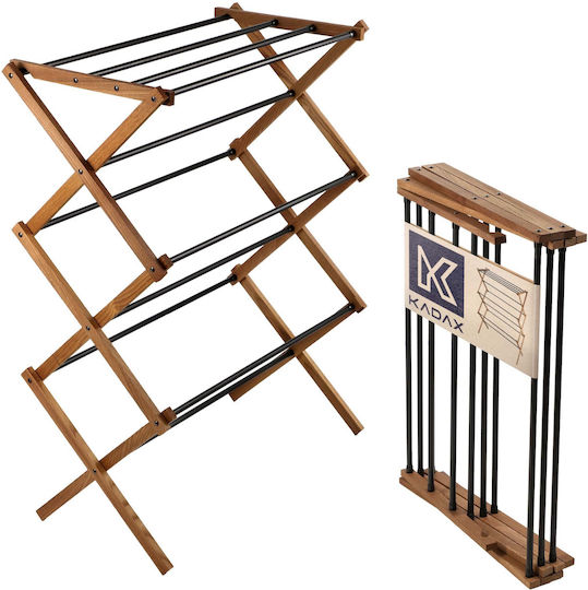 Kadax Folding Floor Wooden Clothes Drying Rack