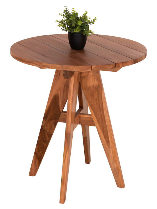 Wooden Masa pentru spații exterioare mici Leo Natural 70x70x75buc