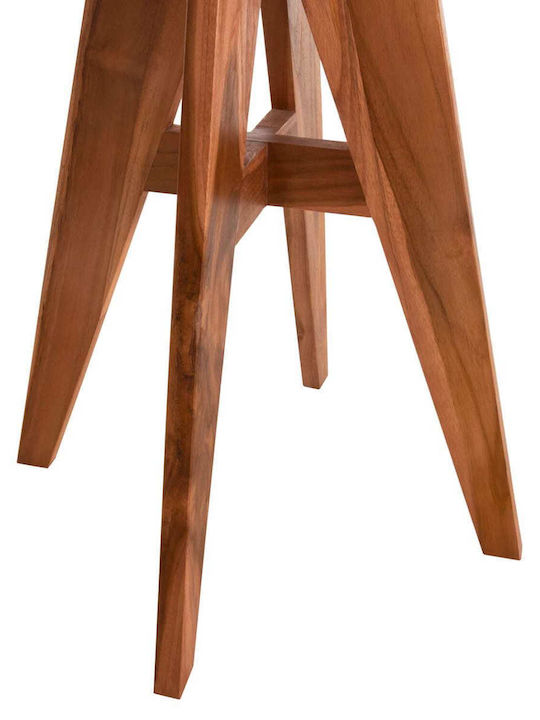 Garden & Terrace Table for Small Outdoor Spaces by Freebox Made of Solid Teak Natural 70x70x75cm