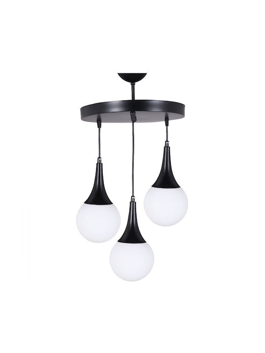 HomeMarkt Κρεμαστό Φωτιστικό Μαύρο με Ντουί E27 30x75εκ.