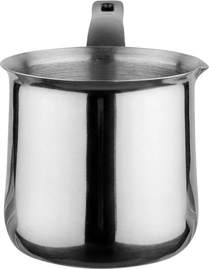 Cheffinger 900ml Turkish Coffee Pot Integrated Spout Ergonomic Handle Black Silver