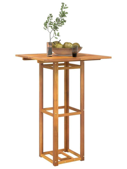 Bar-Tisch für Kleine Außenbereiche aus Akazie Braune 75x75x110cm