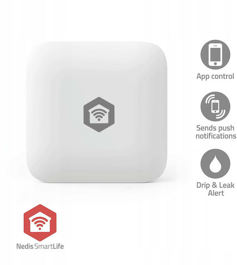 Nedis ZigBee Verbundener Wasserdicht Ip66 Wasserleckdetektor Kompatibel Mit Android Ios Weiß