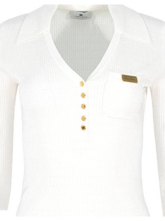 Damen Bluse mit 3/4 Ärmel White