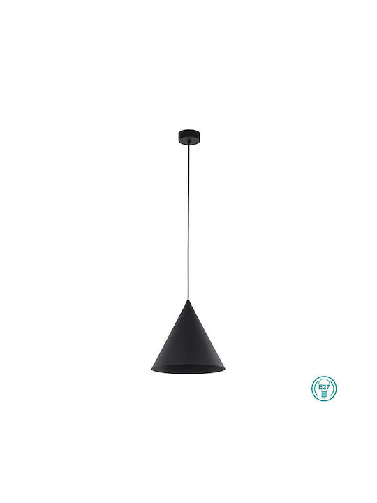 TK Lighting Κρεμαστό Φωτιστικό Μαύρο με Ντουί E27 25x25x160εκ.