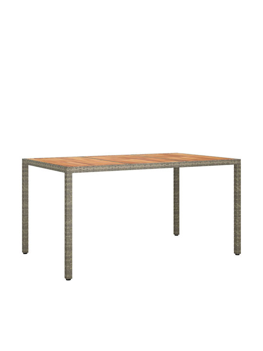 Masă De Exterior Gri 150x90x75cm
