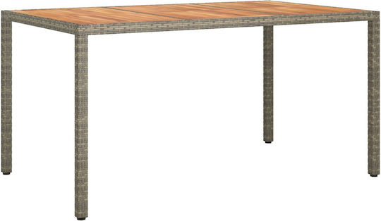 Picknick Gartentisch 150x90x75 Grau Picknick Gartentisch 150x90x75 Grau
