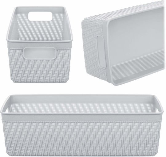 Kadax Coș De Depozitare Din Plastic Alb 10x24.5cm