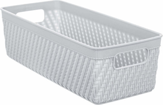 Kadax Coș De Depozitare Din Plastic Alb 10x24.5cm