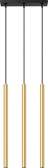 Sollux Pastelo Pendant Light Gold 90x9x52cm