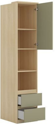 Βιβλιοθήκη Nolcala 118 Ευκάλυπτος, Δρυς 60x45x217εκ. 642208HEL Βιβλιοθήκη Nolcala 118 Ευκάλυπτος, Δρυς 60x45x217εκ. 642208HEL