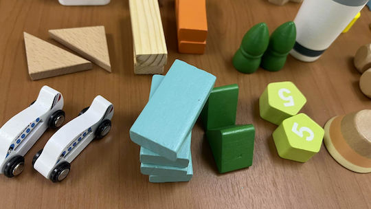 Malvys Cuburi de Construit Educative din Lemn