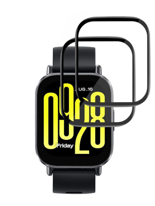Techsuit Nano Flex Vollflächig Gehärtetes Glas Für Redmi Watch 5 Active 2 Stück