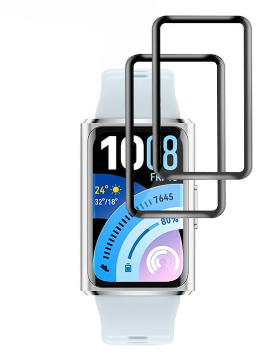 Techsuit Nano Flex Vollflächig gehärtetes Glas für das Huawei Band 11 Pro 2 Stück