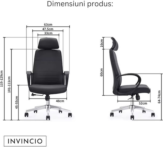 Invincio Duffy-h Exekutive Bürostuhl mit Neigen Schwarze