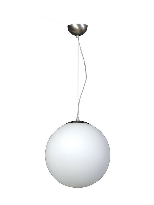 Inlight 4253Δ 25cm Hängelampe Weiß Kugel mit Fassung E27 25x25x25cm.