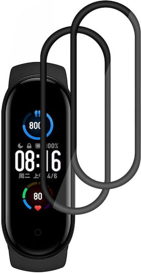 Techsuit Nano Flex Закалено Стъкло За Цялото Лице За Mi Band 5 2 Бр