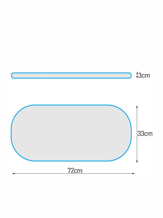 vidaXL Round Blue Dog Mattress