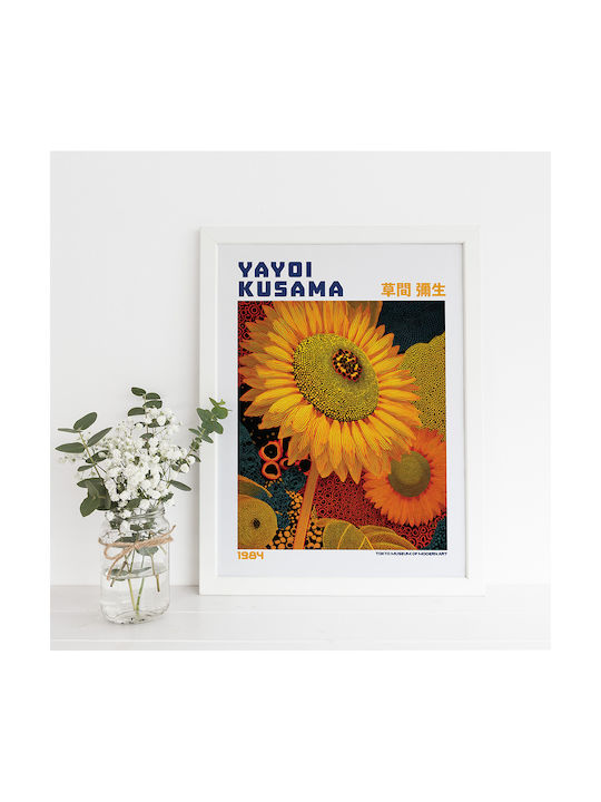 Poster Yayoi Kusama Sunflower Field Art407 50cm X 70cm