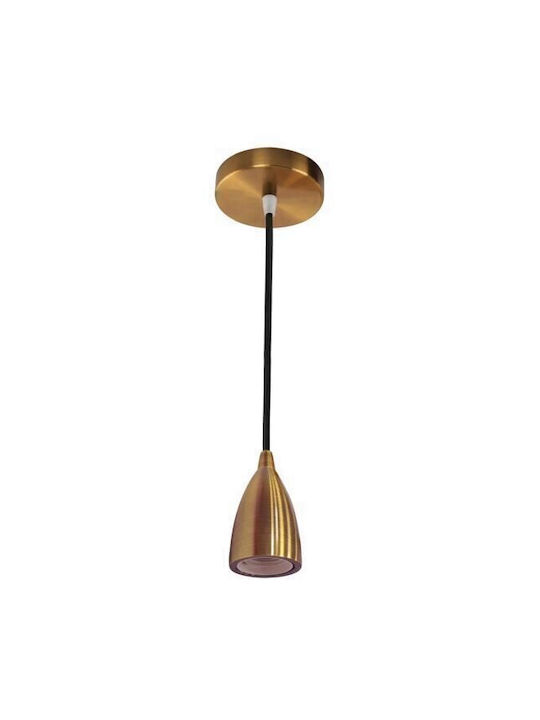 Lampă suspendată Edison cupru roșu max 60 W