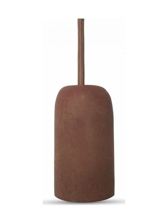 V-TAC Cement Pendant Light Red with Socket E27 5cm