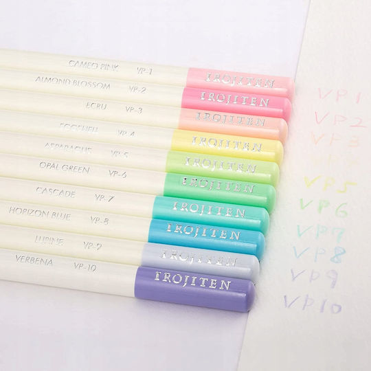Set Creioane Colorate Tombow Irojiten Volumul 7 Fluorescență L 10 Bucăți