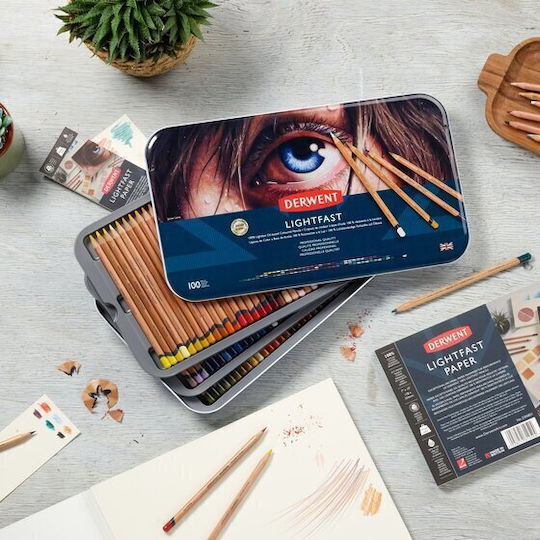 Derwent Lightfast Colored Pencil 100 Pcs In Tin Box Oil-based Colored Pencil