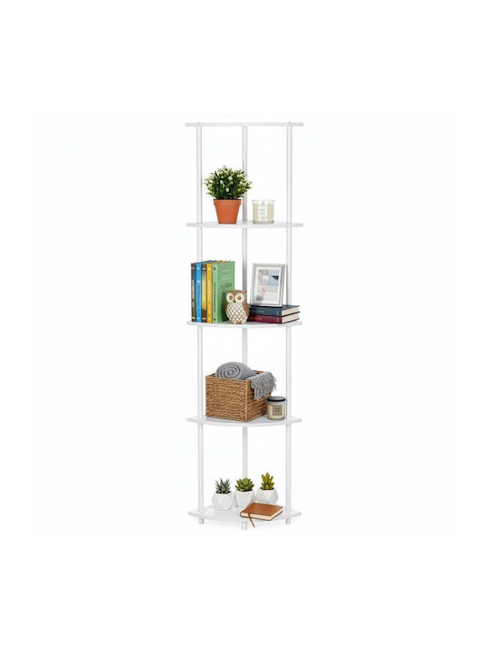 Bibliotecă De Pardoseală Albă 30x30x147cm