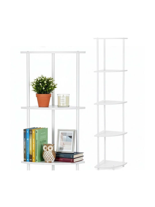 Bibliotecă De Pardoseală Albă 30x30x147cm