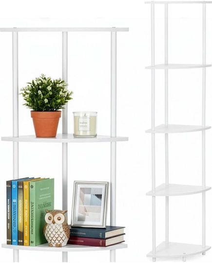 Ecke Bücherregal Weiß 30x30x147cm