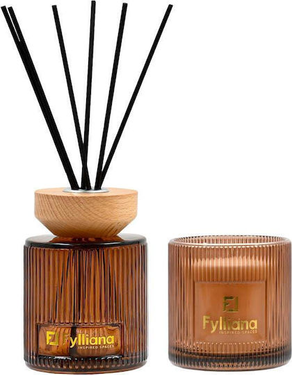 Raumdüfte Geschenkset Sandelholz Fylliana Fl25161 Diffusor 150ml + Kerze 150g