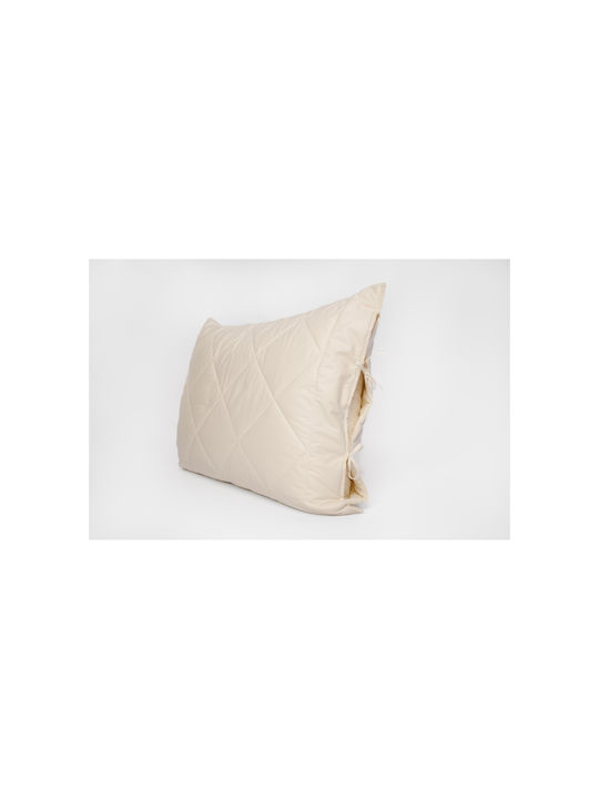 Valeria Home Μαξιλαροθήκη Καπιτονέ Λευκή 50x90εκ.
