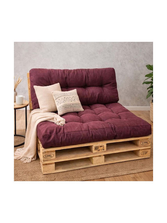 Pucioasa Sofa-Kissen Palette Mit Rückenlehne Pflaume Lila 2 Stück