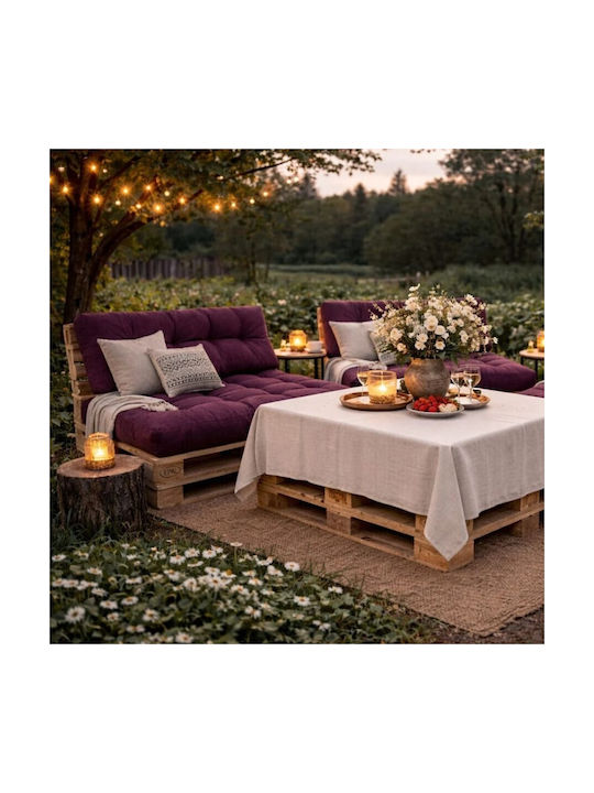 Pucioasa Sofa-Kissen Palette Mit Rückenlehne Pflaume Lila 2 Stück